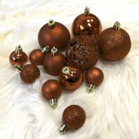 100 Stk. Weihnachtskugeln Christbaumkugeln braun