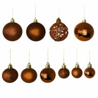 100 Stk. Weihnachtskugeln Christbaumkugeln braun