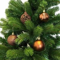 100 Stk. Weihnachtskugeln Christbaumkugeln braun