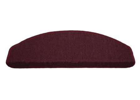 15er-Set Stufenmatten halbrund Treppenschutz 65x25cm bordeaux