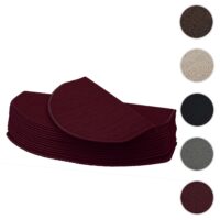 15er-Set Stufenmatten halbrund Treppenschutz 65x25cm bordeaux