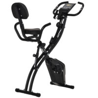 2-in-1 Heimtrainer und Fahrradtrainer klappbar mit Magnetwiderstand für effektives Cardio-Training zu Hause.