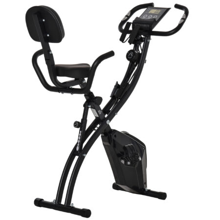 2-in-1 Heimtrainer und Fahrradtrainer klappbar mit Magnetwiderstand für effektives Cardio-Training zu Hause.