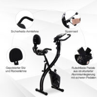 2-in-1 Heimtrainer und Fahrradtrainer klappbar mit Magnetwiderstand für effektives Cardio-Training zu Hause.
