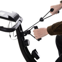 2-in-1 Heimtrainer und Fahrradtrainer klappbar mit Magnetwiderstand für effektives Cardio-Training zu Hause.