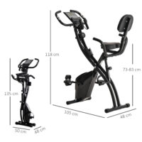 2-in-1 Heimtrainer und Fahrradtrainer klappbar mit Magnetwiderstand für effektives Cardio-Training zu Hause.
