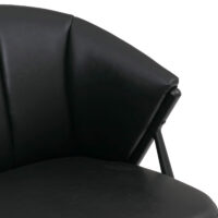 2-Sitzer Lounge-Sofa Vintage Retro Industrial Kunstleder schwarz