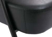 2-Sitzer Lounge-Sofa Vintage Retro Industrial Kunstleder schwarz