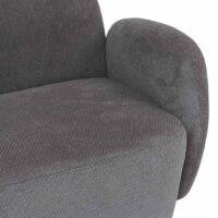 2-Sitzer Loungesofa Chenille Stoff Öko-Tex hellgrau