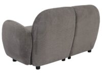 2-Sitzer Loungesofa Chenille Stoff Öko-Tex hellgrau