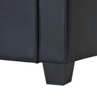 2-Sitzer Loungesofa Kunstleder schwarz