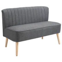 2-Sitzer Sofa Loungesofa mit Holzrahmen 117x56.5x77cm Dunkelgrau - Modernes Loungesofa mit stabilem Holzrahmen.