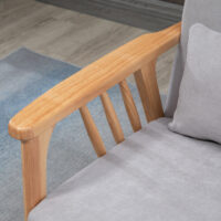 2-Sitzer Sofa Loveseat 130x75x78cm bis 200kg belastbar Grau - Robustes Loveseat-Sofa für zwei Personen, Grau.