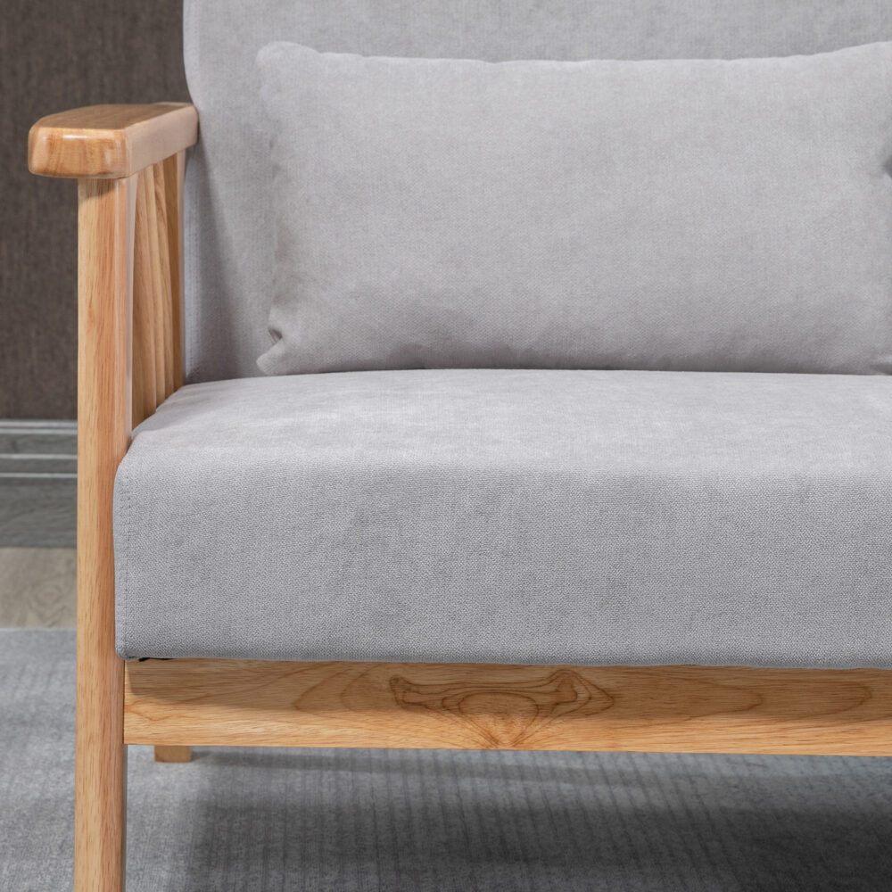 2-Sitzer Sofa Loveseat 130x75x78cm bis 200kg belastbar Grau - Robustes Loveseat-Sofa für zwei Personen, Grau.