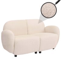 2-Sitzer Sofa Chenille Stoff Öko-Tex zertifiziert creme