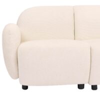 2-Sitzer Sofa Chenille Stoff Öko-Tex zertifiziert creme