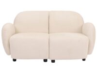 2-Sitzer Sofa Chenille Stoff Öko-Tex zertifiziert creme