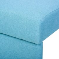 2-Sitzer Sofa Gästebett mit verstecktem Stauraum Hellblau - Klappsofa mit Stauraum für Übernachtungsgäste.