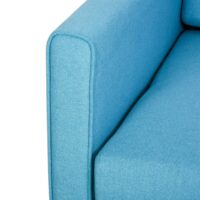 2-Sitzer Sofa Gästebett mit verstecktem Stauraum Hellblau - Klappsofa mit Stauraum für Übernachtungsgäste.