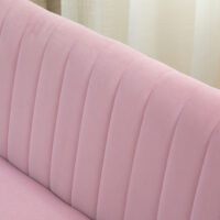 2-Sitzer Sofa Polstersofa 117x56.5x77cm Rosa - Gemütliches Polstersofa in modernem Rosa.