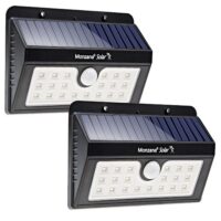 2 x Solar Wandleuchte mit Bewegungsmelder