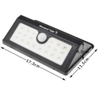 2 x Solar Wandleuchte mit Bewegungsmelder