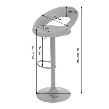 2er-Set Barhocker JAM-F46 Bistrohocker schwarz Samt petrol