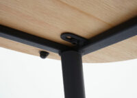 2er-Set Barhocker JAM-G69 Massivholz Retro Design Metall natur