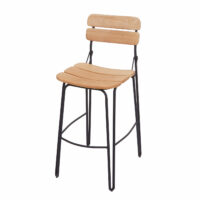 2er-Set Barhocker JAM-G71 Bistrostuhl Industrial Holz naturbraun