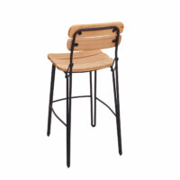 2er-Set Barhocker JAM-G71 Bistrostuhl Industrial Holz naturbraun