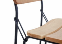 2er-Set Barhocker JAM-G71 Bistrostuhl Industrial Holz naturbraun