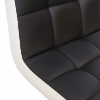 2er-Set Barhocker JAM-G87 höhenverstellbar Kunstleder schwarz-weiss Chromfuss