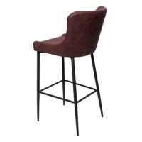 2er-Set Barhocker JAM-H79 Vintage Metall Fussablage braun