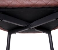 2er-Set Barhocker JAM-H79 Vintage Metall Fussablage braun