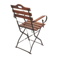 2er-Set Biergartenstuhl Klappstuhl Gartenstuhl Akazie braun