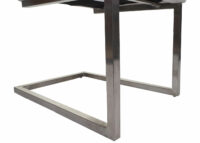 2er-Set Freischwinger JAM-L14 Samt Edelstahl gebürstet creme-weiss