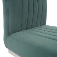 2er-Set Freischwinger JAM-L14 Samt Edelstahl gebürstet grün