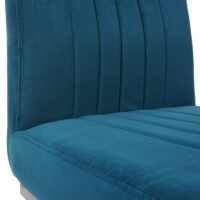 2er-Set Freischwinger JAM-L14 Samt Edelstahl gebürstet türkis-blau