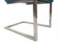 2er-Set Freischwinger JAM-L14 Samt Edelstahl gebürstet türkis-blau