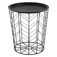 2er-Set Metallkorb Beistelltische Cerisey Schwarz