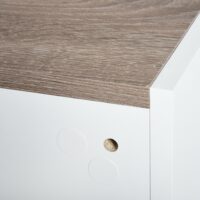 2er Set Nachttisch schwebend mit Schublade Eiche Weiss