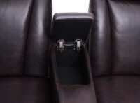 2er Kinosessel Relaxsessel Kunstleder mit Staufach braun