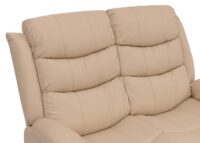 2er Kinosessel Relaxsessel mit Liegefunktion Kunstleder creme