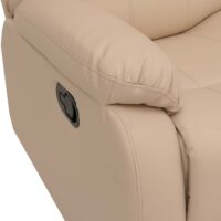 2er Kinosessel Relaxsessel mit Liegefunktion Kunstleder creme