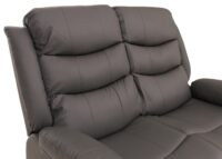 2er Kinosessel Relaxsessel Kunstleder mit Liegefunktion grau