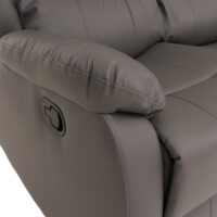 2er Kinosessel Relaxsessel Kunstleder mit Liegefunktion grau