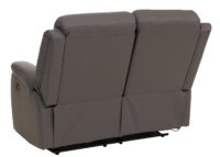 2er Kinosessel Relaxsessel Kunstleder mit Liegefunktion grau