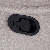 2er Kinosessel Relaxsessel mit Liegefunktion Stoff grau-braun