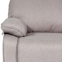 2er Kinosessel Relaxsessel mit Liegefunktion Stoff grau-braun