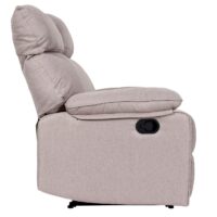 2er Kinosessel Relaxsessel mit Liegefunktion Stoff grau-braun